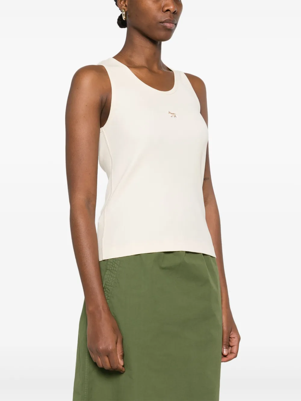 MAISON KITSUNÉ BABY FOX-PATCH TANK TOP