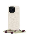 Bimba y Lola logo-embossed Iphone 15 Pro case - Neutrals