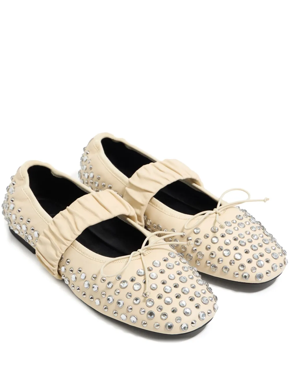 Bimba y Lola stud-embellished ballerina shoes Neutrals