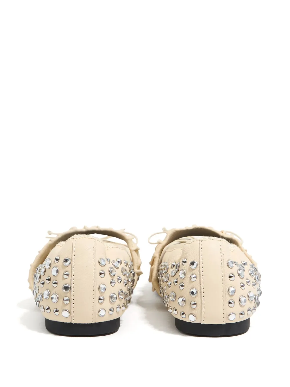 Bimba y Lola stud-embellished ballerina shoes Neutrals