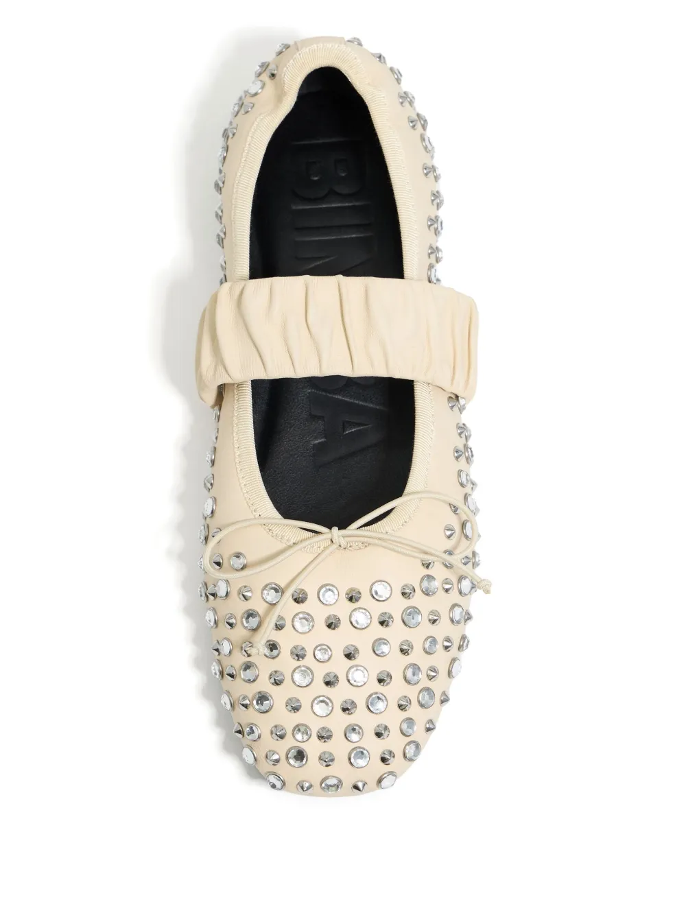 Bimba y Lola stud-embellished ballerina shoes Neutrals