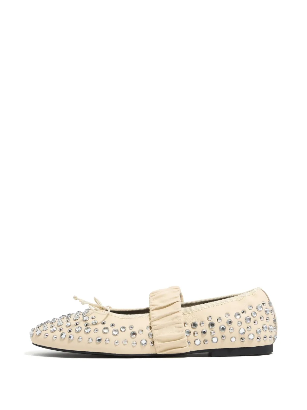 Bimba y Lola stud-embellished ballerina shoes Neutrals