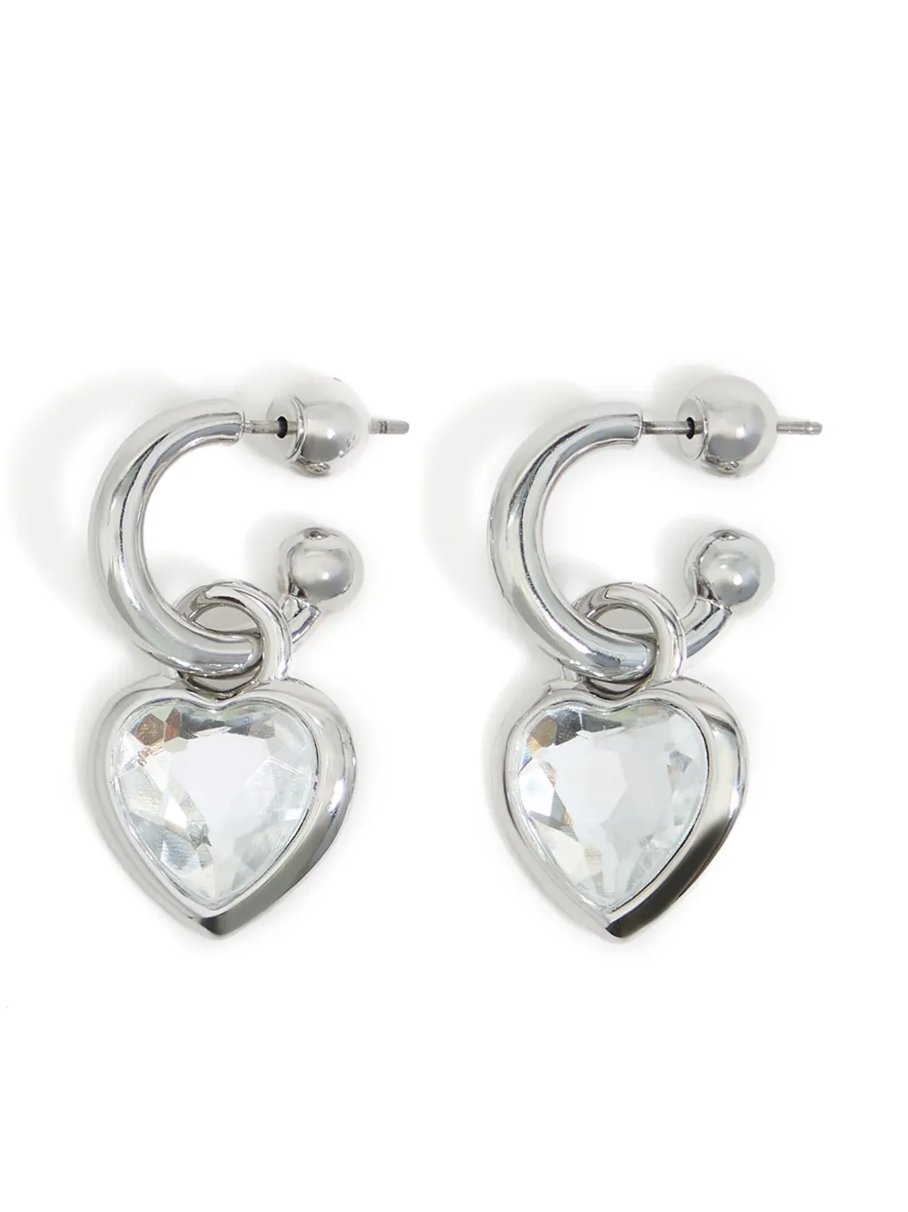 Heart hoop earrings