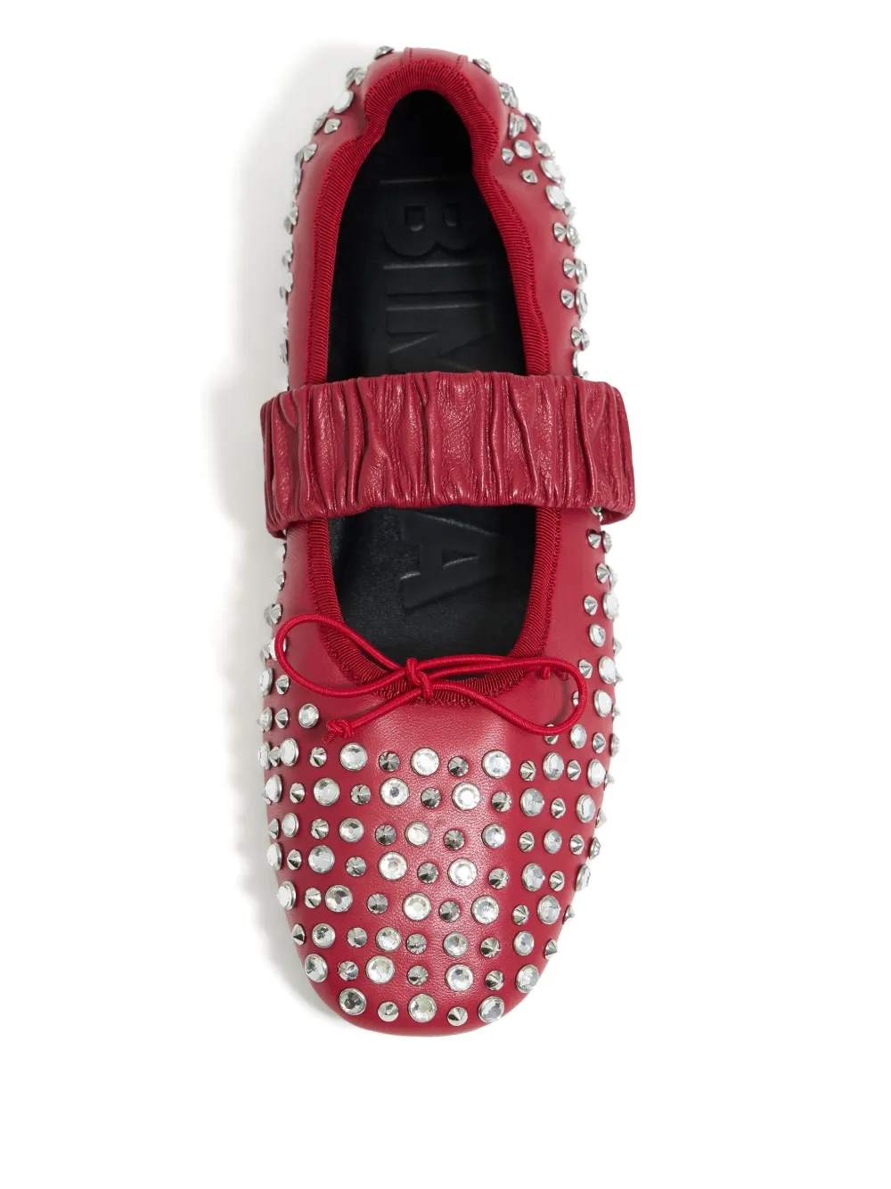 Bimba y Lola stud-embellished ballerina shoes Red