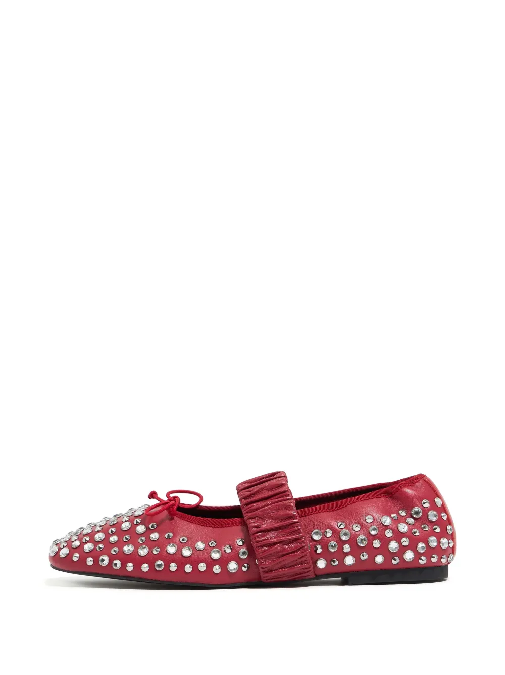 Bimba y Lola stud-embellished ballerina shoes Red