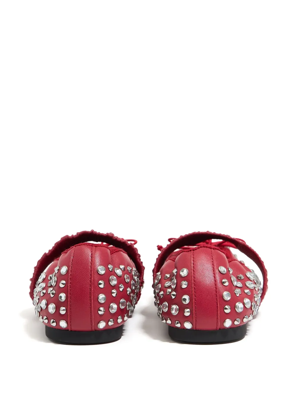 Bimba y Lola stud-embellished ballerina shoes Red