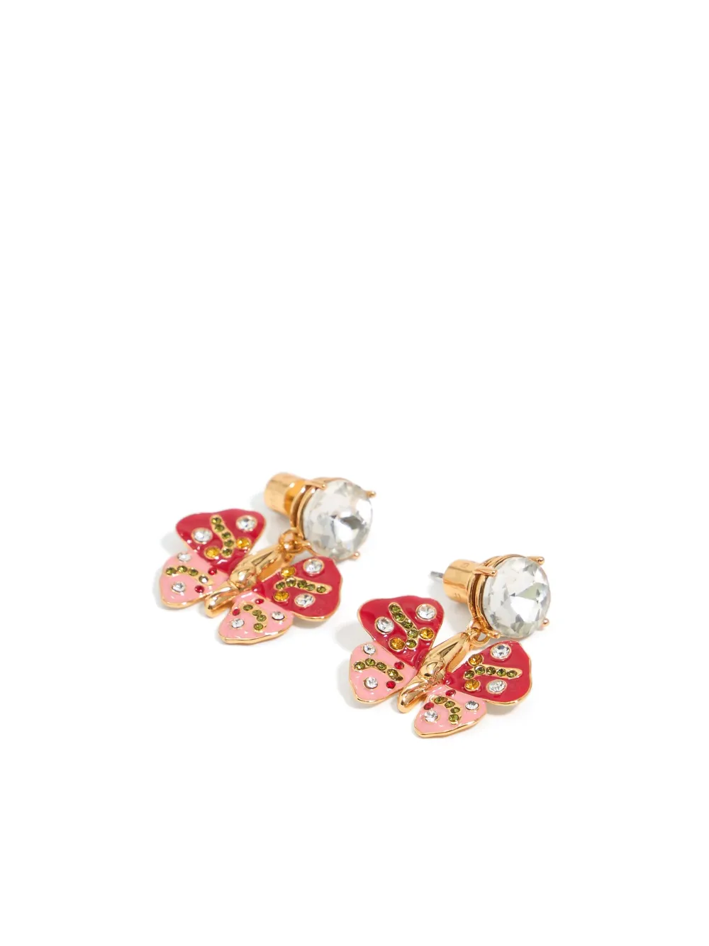 Bimba Y Lola Butterfly Earrings In Gold