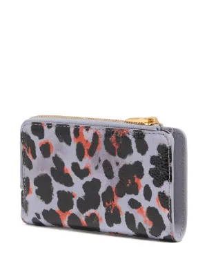 [BIMBA Y LOLA]フラップカードホルダー付レオパ柄ミニ財布 BIMBA Y LOLA]フラップカードホルダー☆レオパ柄ミニ財布
