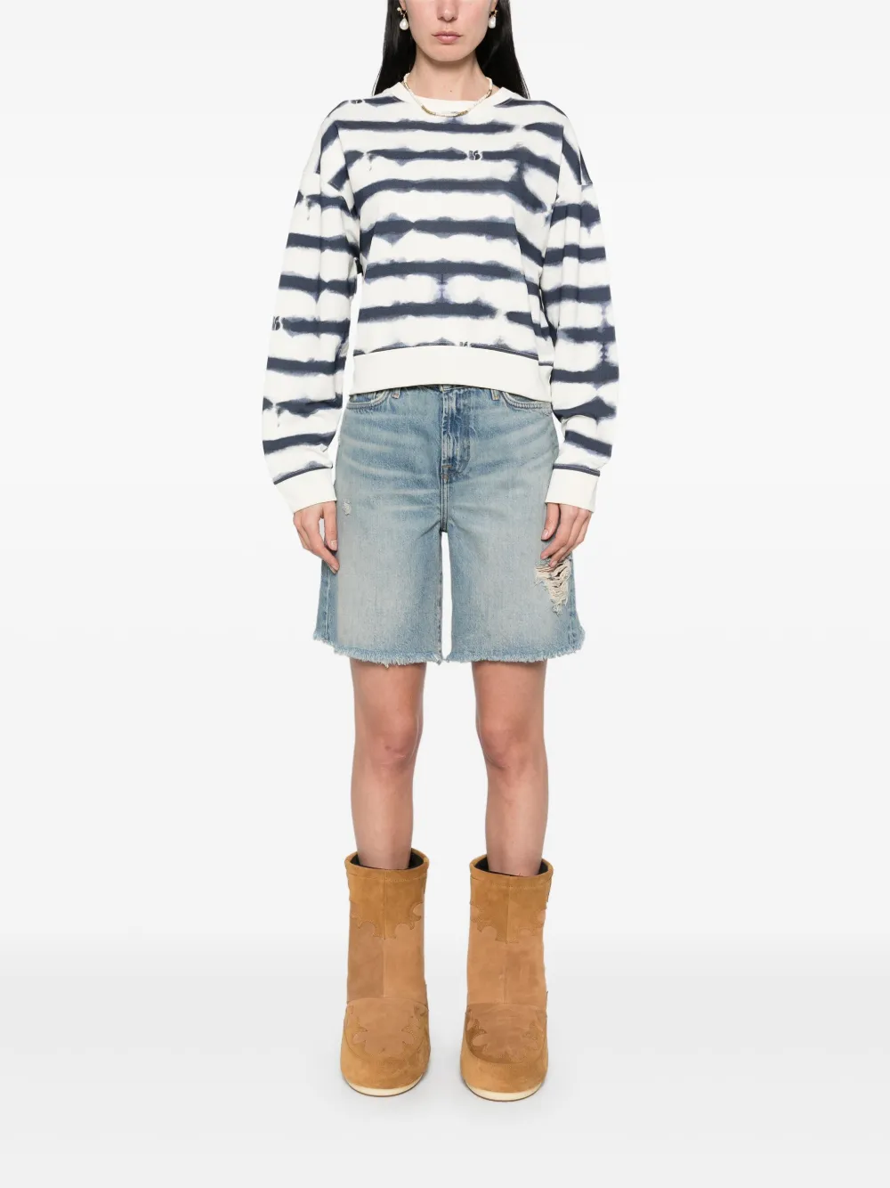 7 For All Mankind Lola denim shorts Blauw