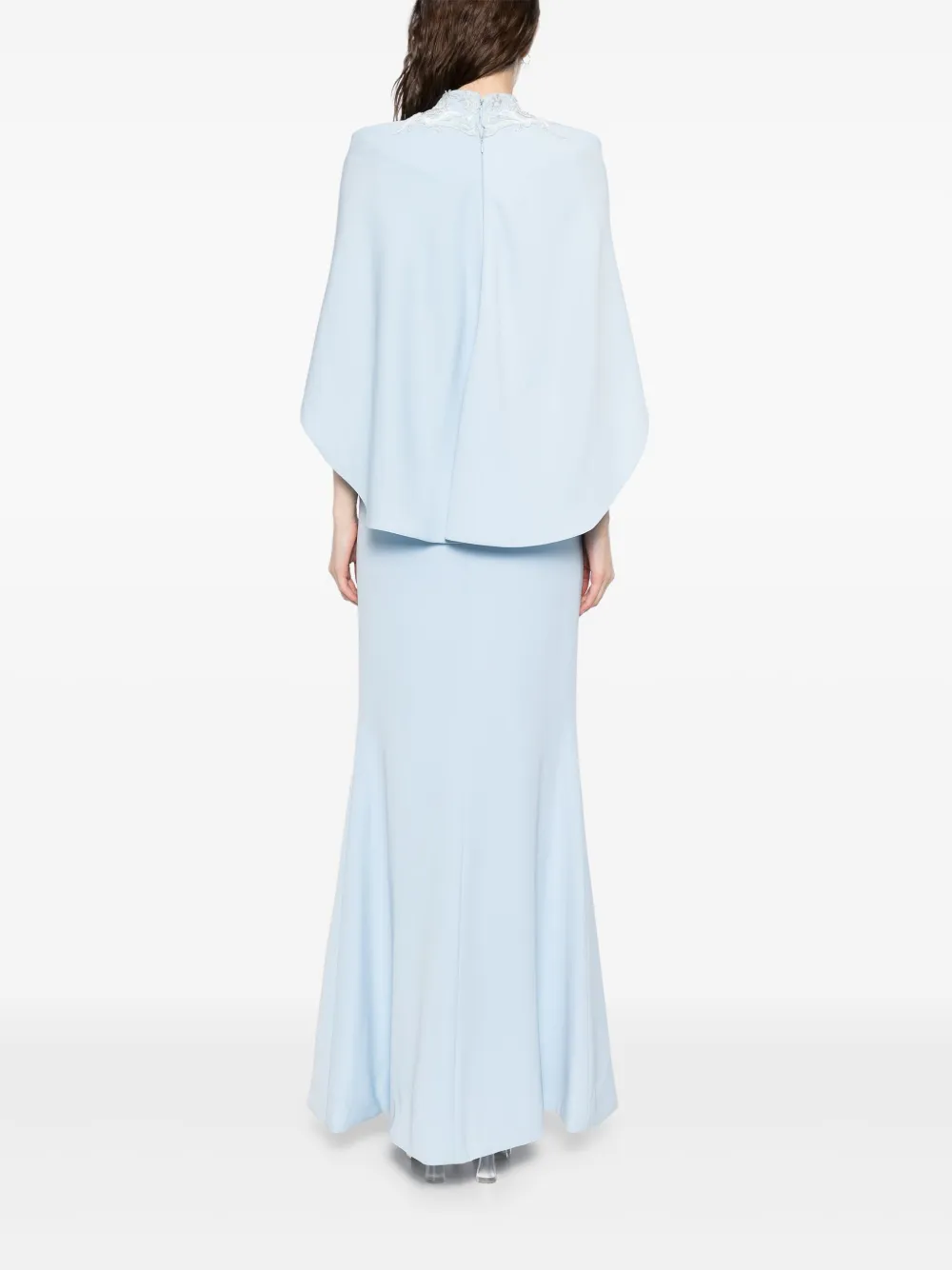 Saiid Kobeisy Gelaagde crêpe jurk Blauw