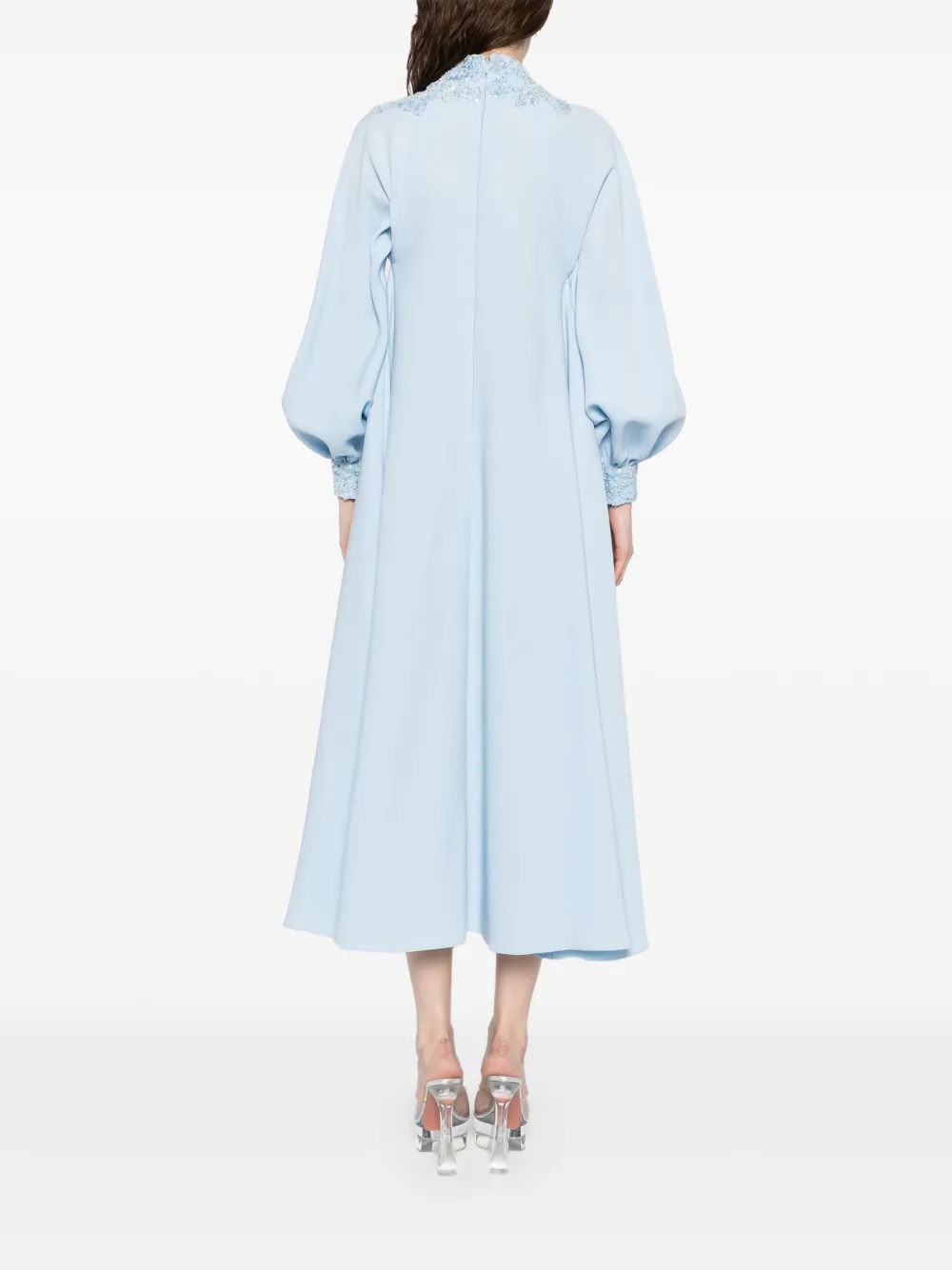 Saiid Kobeisy Gelaagde crêpe jurk Blauw