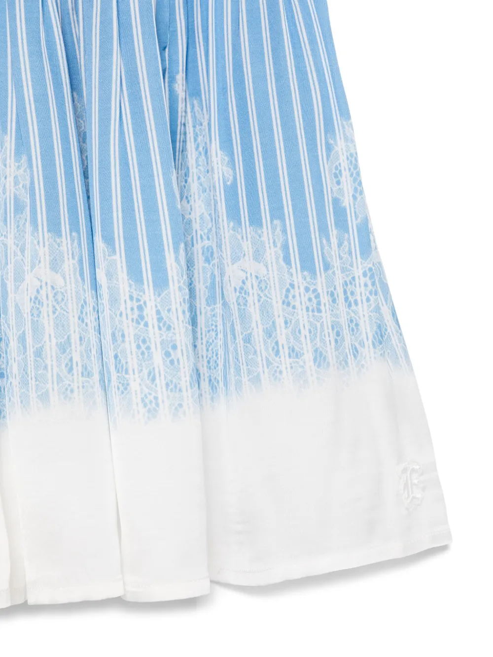 Ermanno Scervino Junior Gelaagde gestreepte rok Blauw