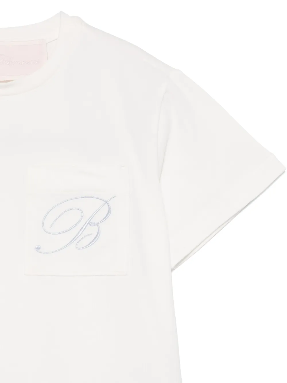 Miss Blumarine T-shirt met geborduurd logo Wit