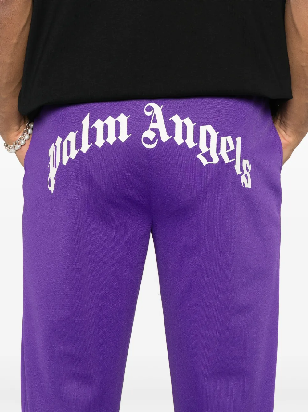 Palm Angels Trainingsbroek met gewelfd logo Paars