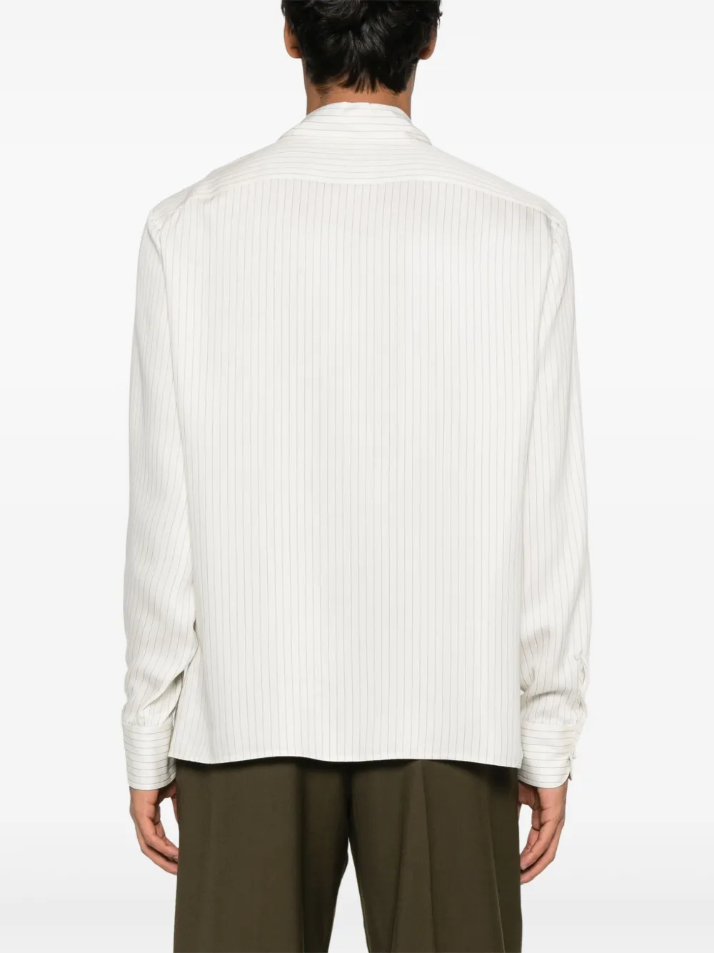 Saint Laurent Gestreept overhemd Beige