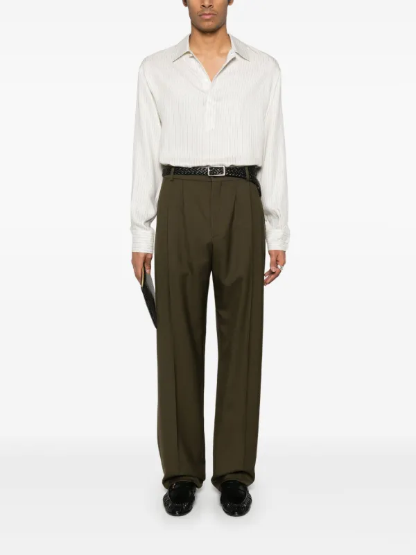 Tシャツ・カットソー Saint Laurent FW24 Striped shirt (793321Y1J14 1095) Saint Laurent Striped Shirt | Neutrals | FARFETCH