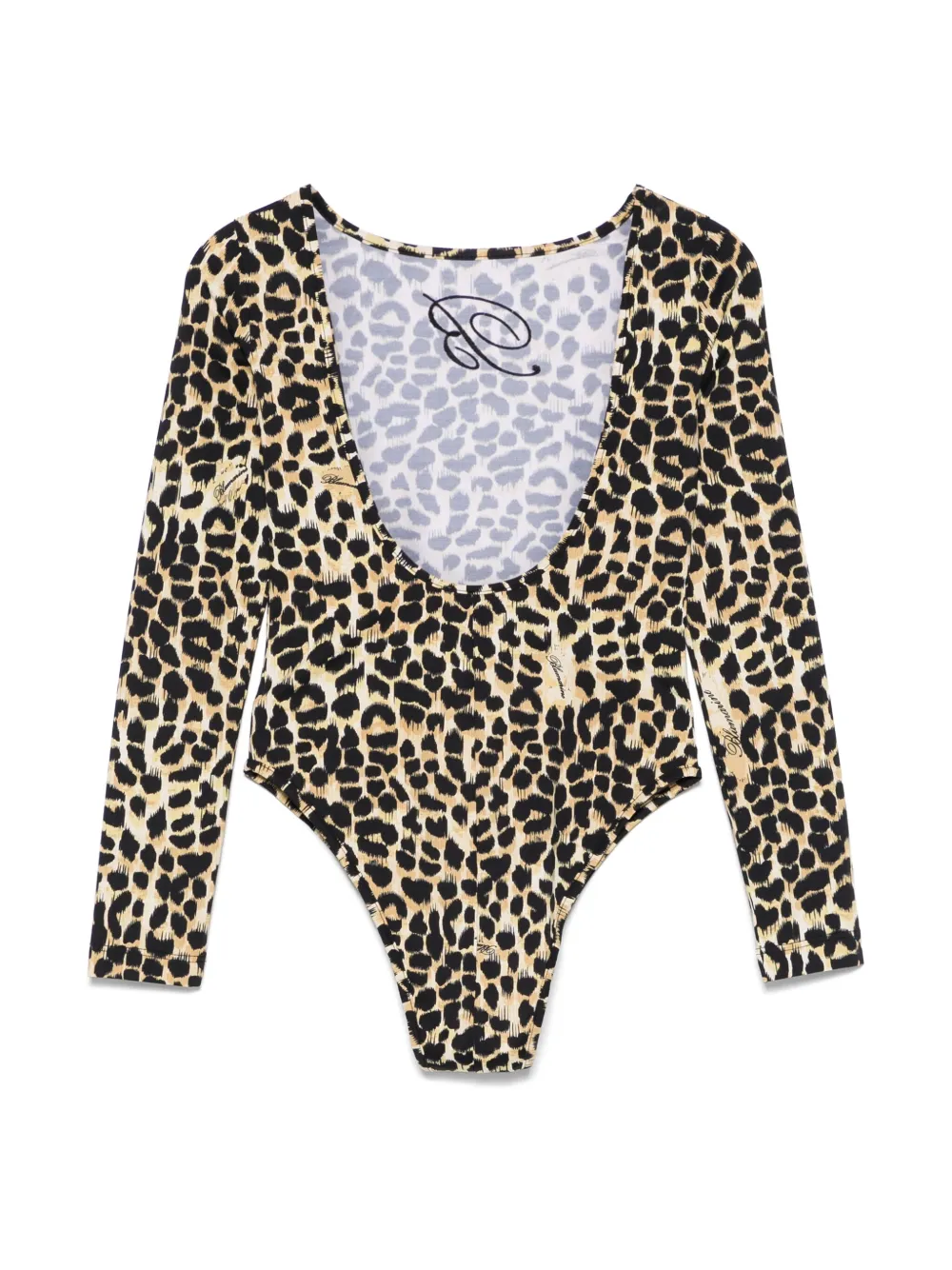 Miss Blumarine animal-print body - Zwart