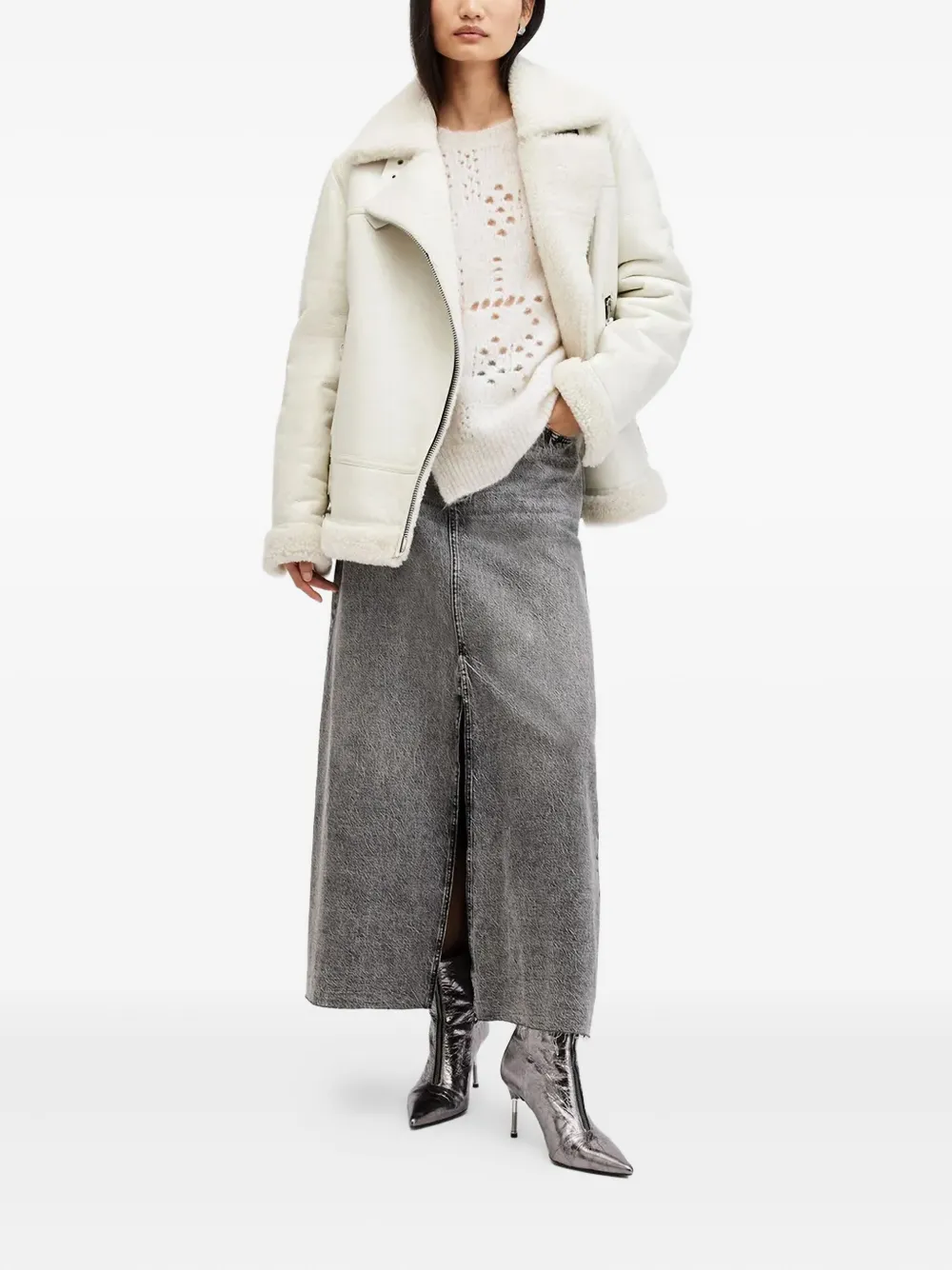 AllSaints open-knit side-split sweater | Knitted Sweaters | Image 2