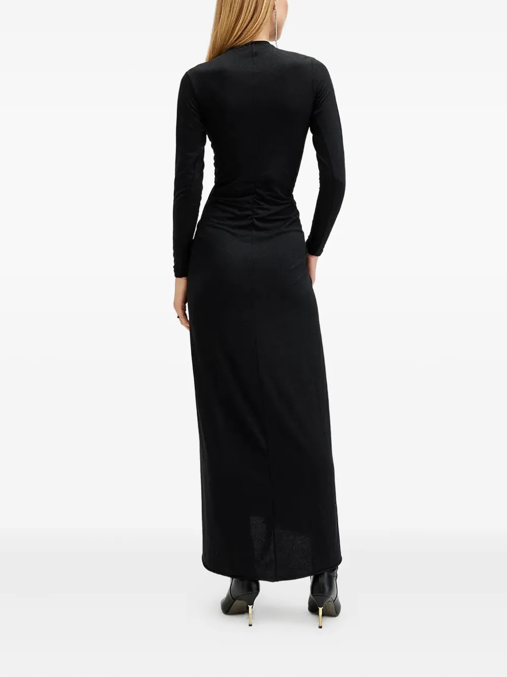AllSaints Maxi-jurk met ruches Zwart