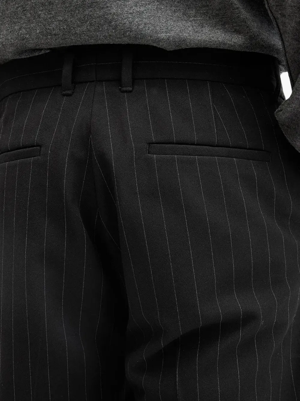 AllSaints Broek met krijtstreep Zwart