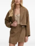 Ba&Sh herringbone-pattern cropped jacket - Brown