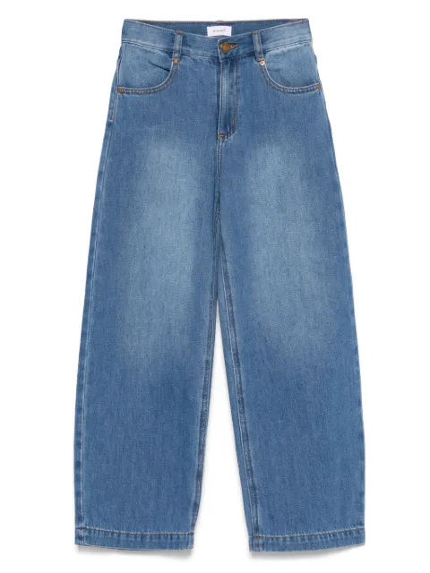 Pinko Kids Calça jeans reta com estampa de logo