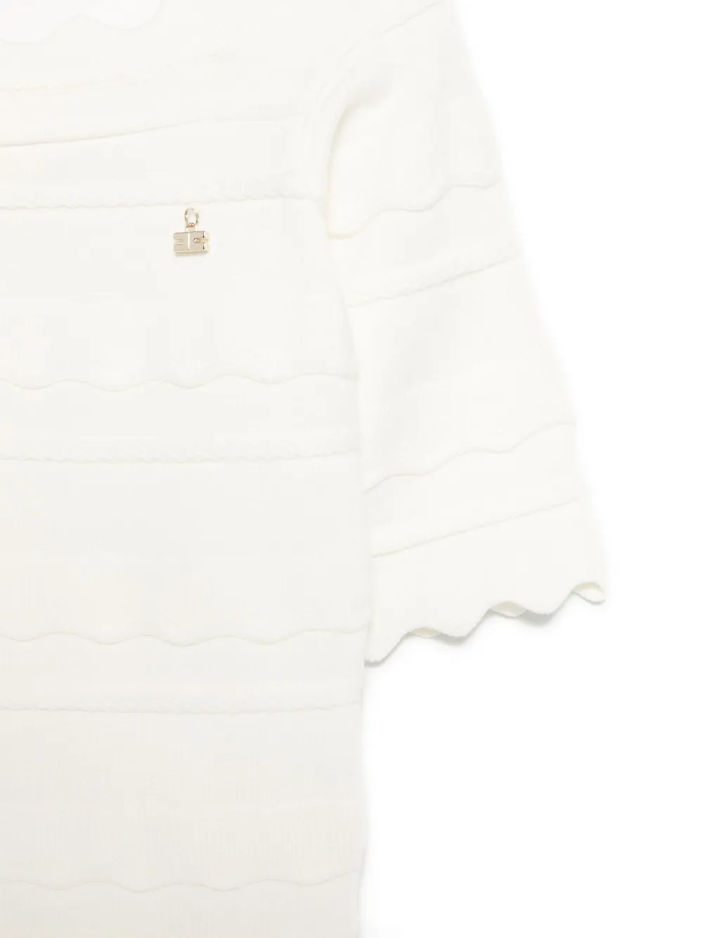 Elisabetta Franchi La Mia Bambina Gebreide jurk Wit