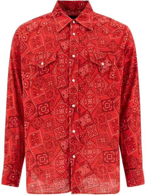 KAPITAL camisa con estampado de bandana