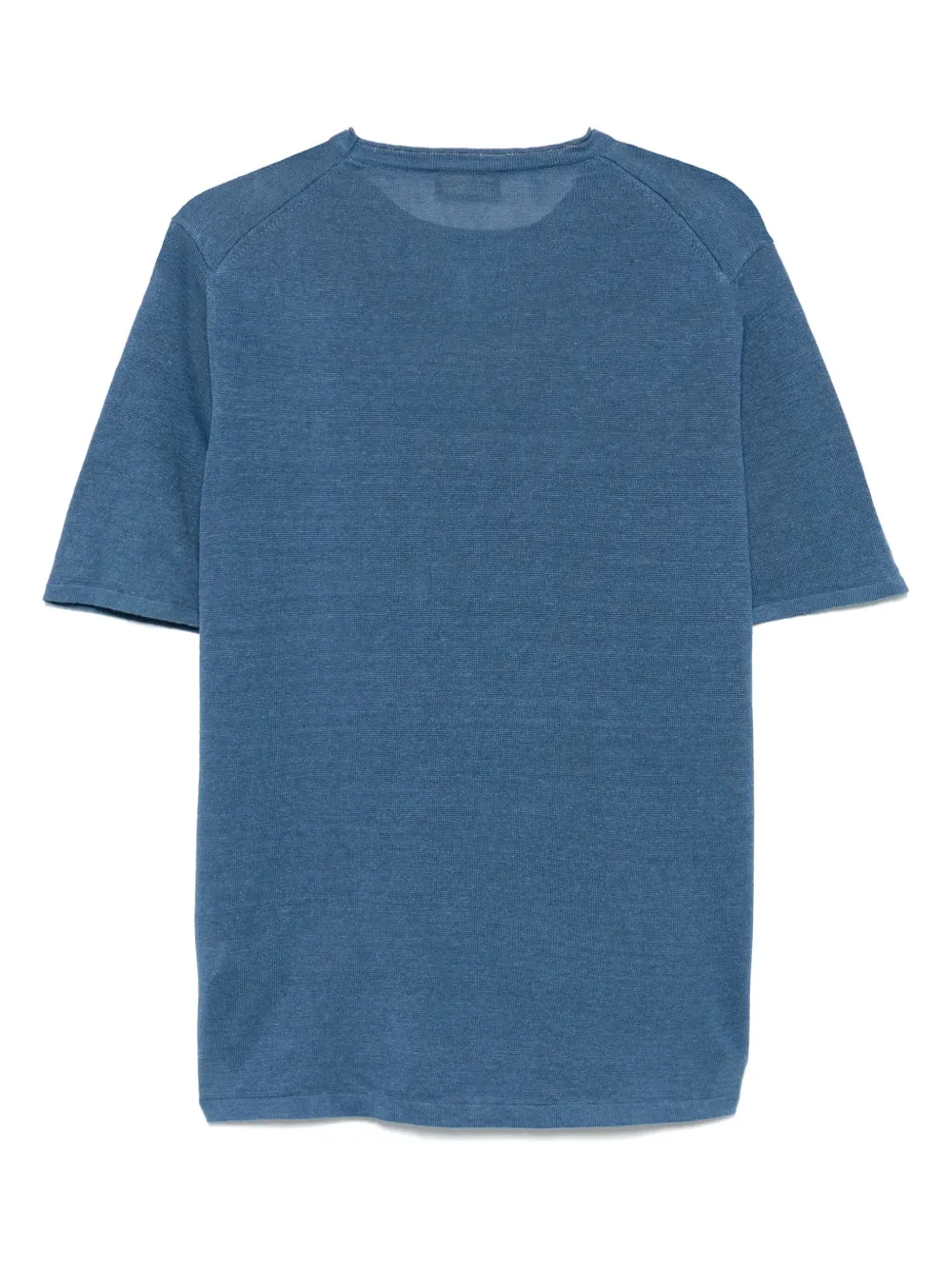 Roberto Collina Linnen T-shirt - Blauw