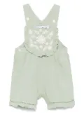 Tartine Et Chocolat floral-embroidered shorties - Green