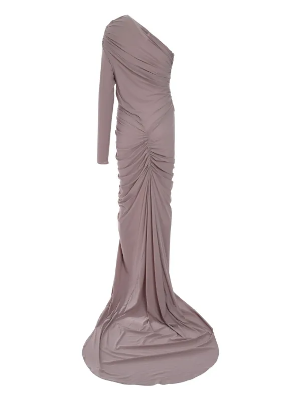 Atlein one-sleeve Ruched Gown | Purple | FARFETCH
