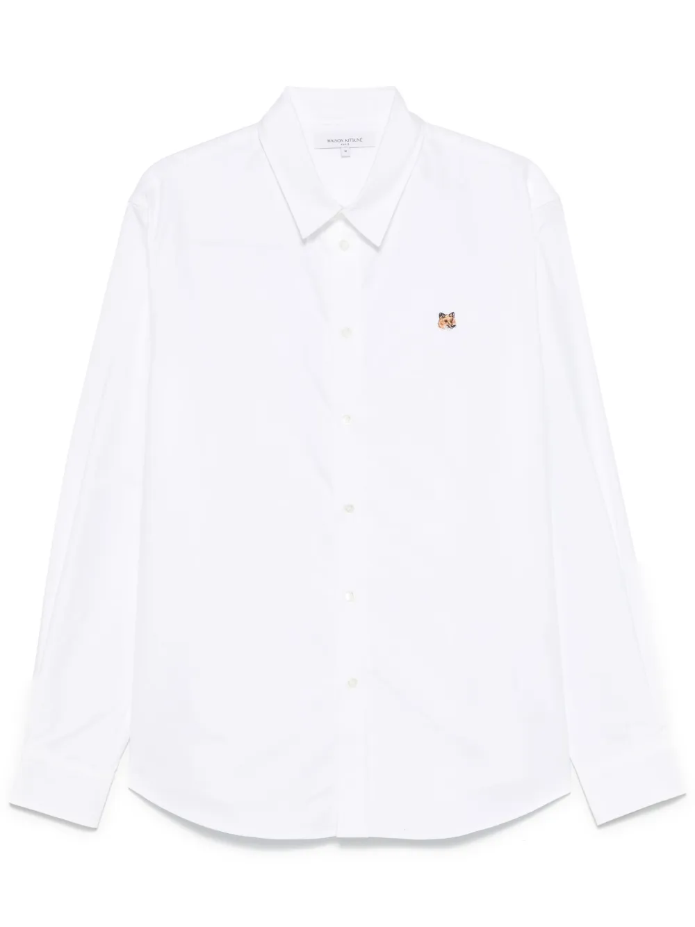 Shop Maison Kitsuné Fox Head Shirt In White