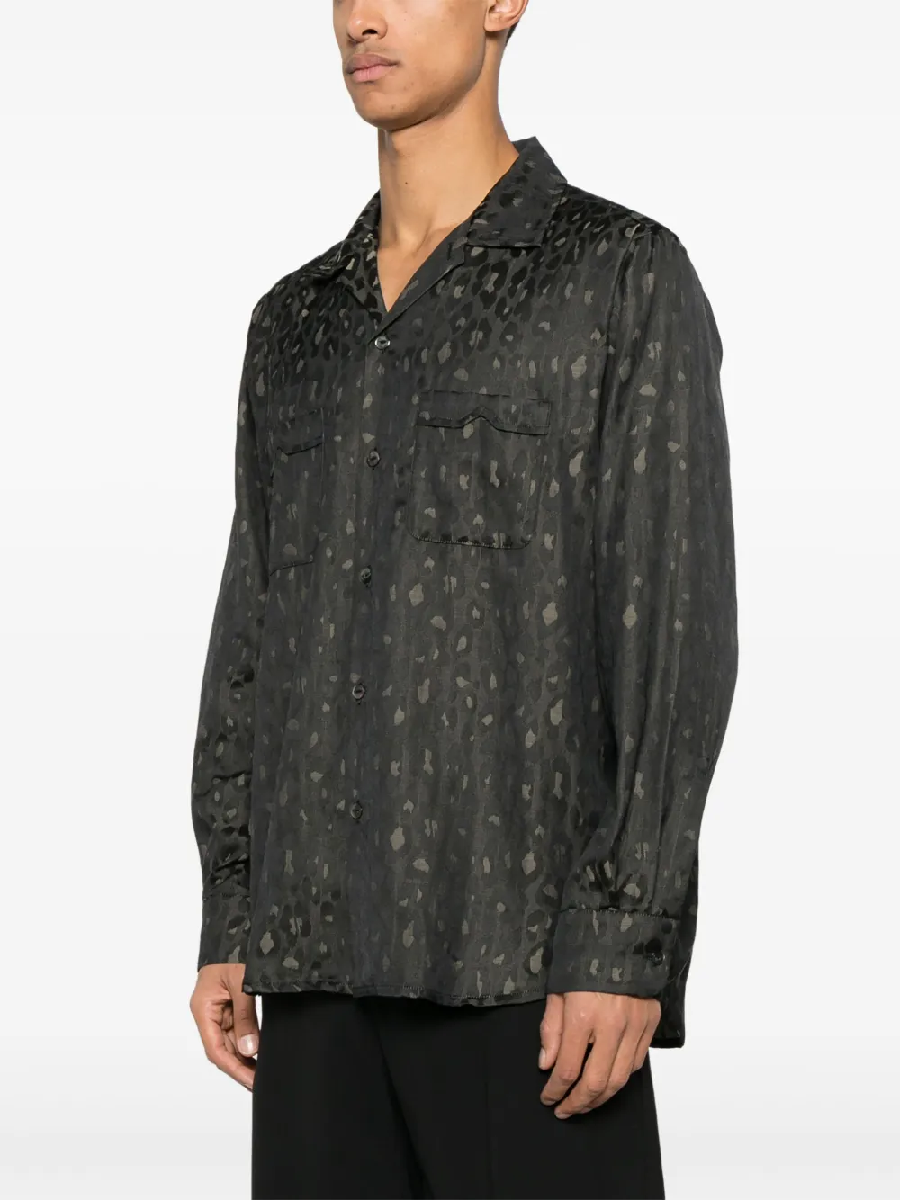 NEEDLES LEOPARD-JACQUARD SHIRT 