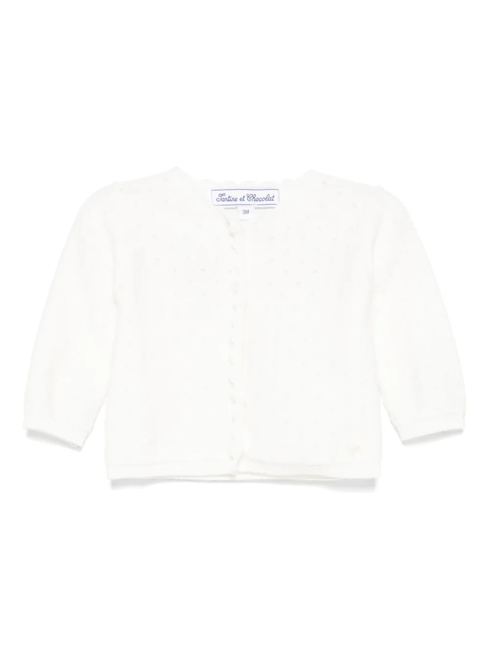 Tartine Et Chocolat cardigan en maille pointelle | blanc | Image 1