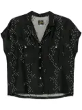 Needles patterned-jacquard shirt - Black