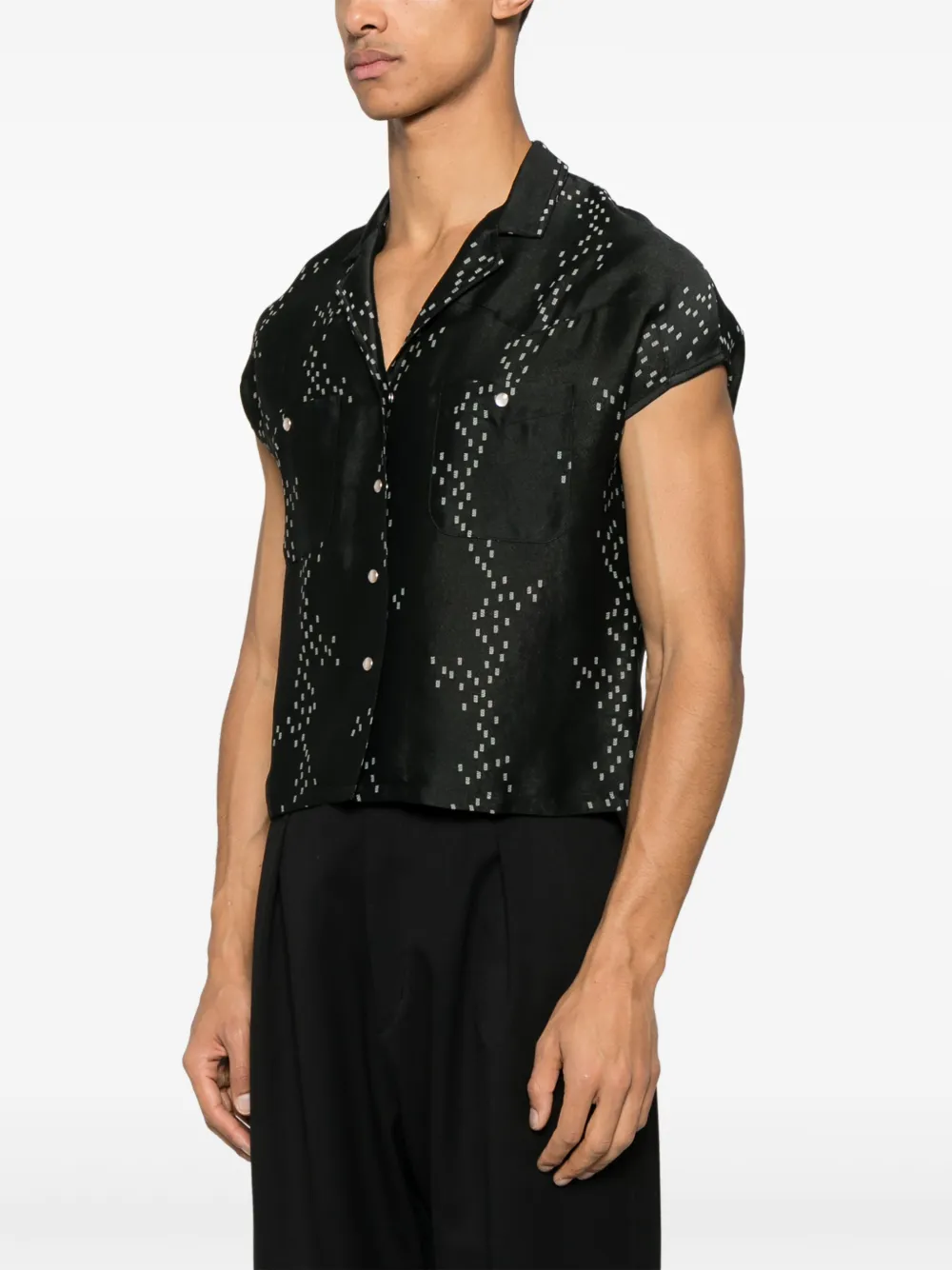 NEEDLES PATTERNED-JACQUARD SHIRT