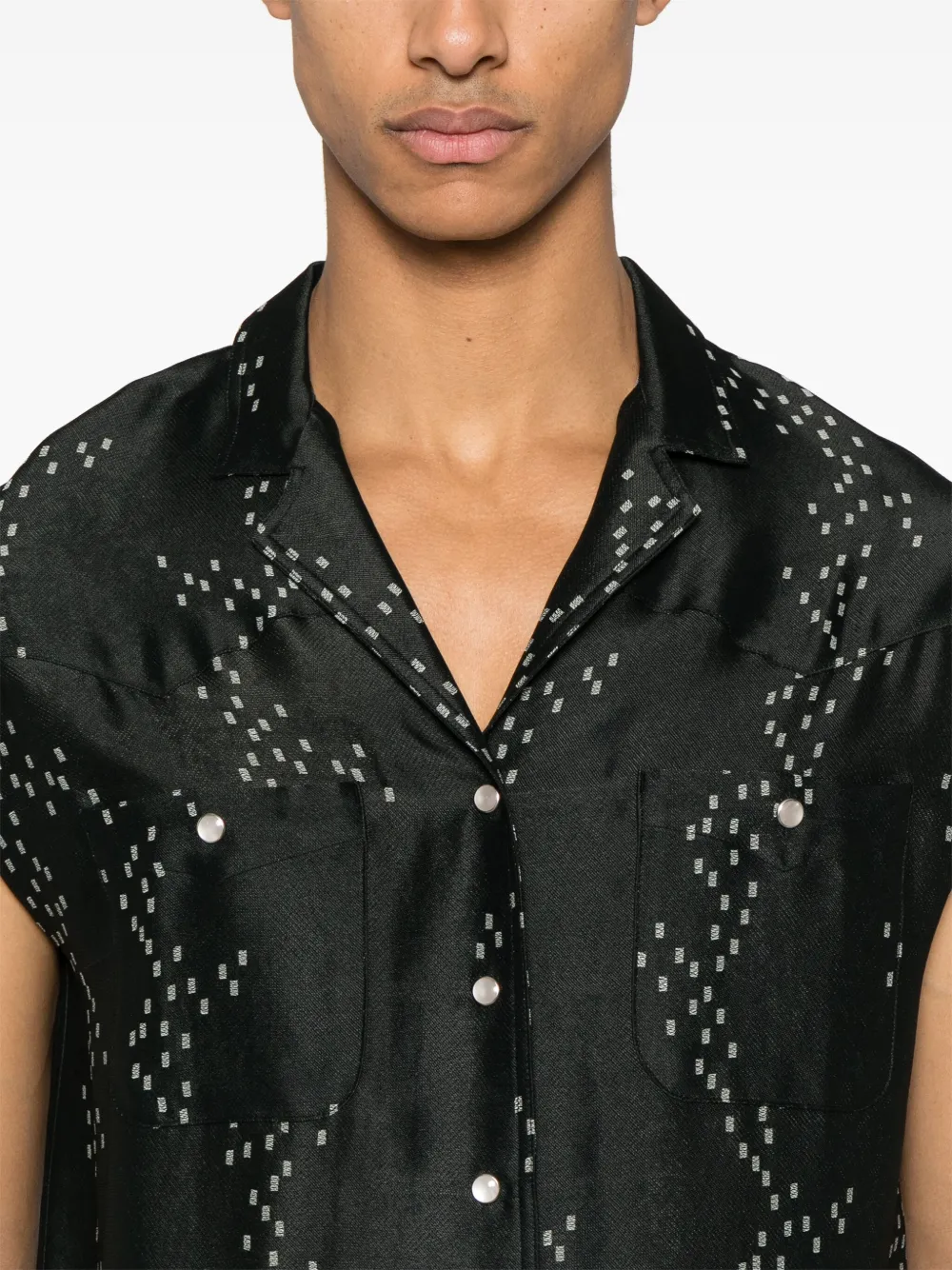 NEEDLES PATTERNED-JACQUARD SHIRT