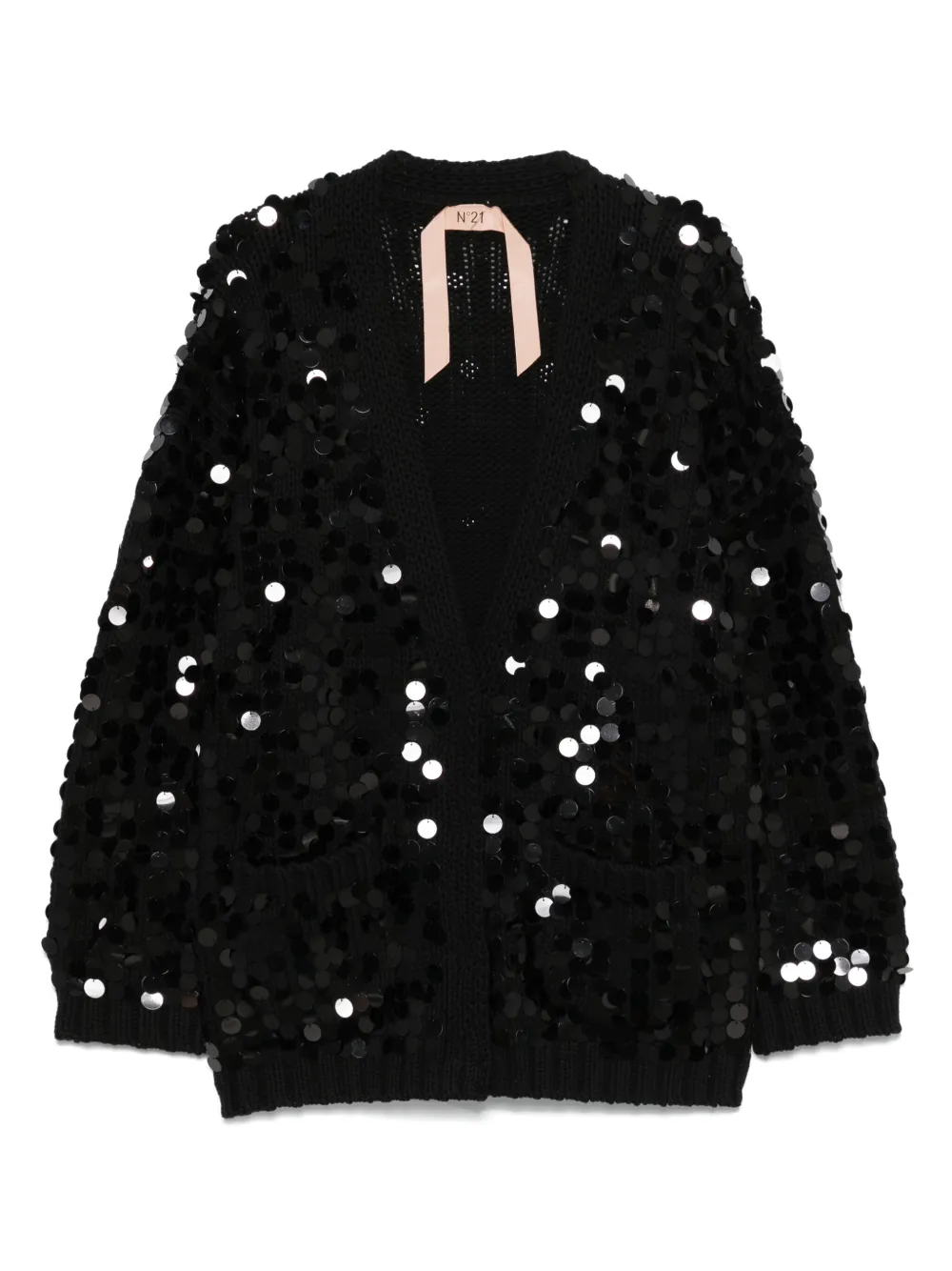 Nº21 sequined cardigan | Black | Image 1