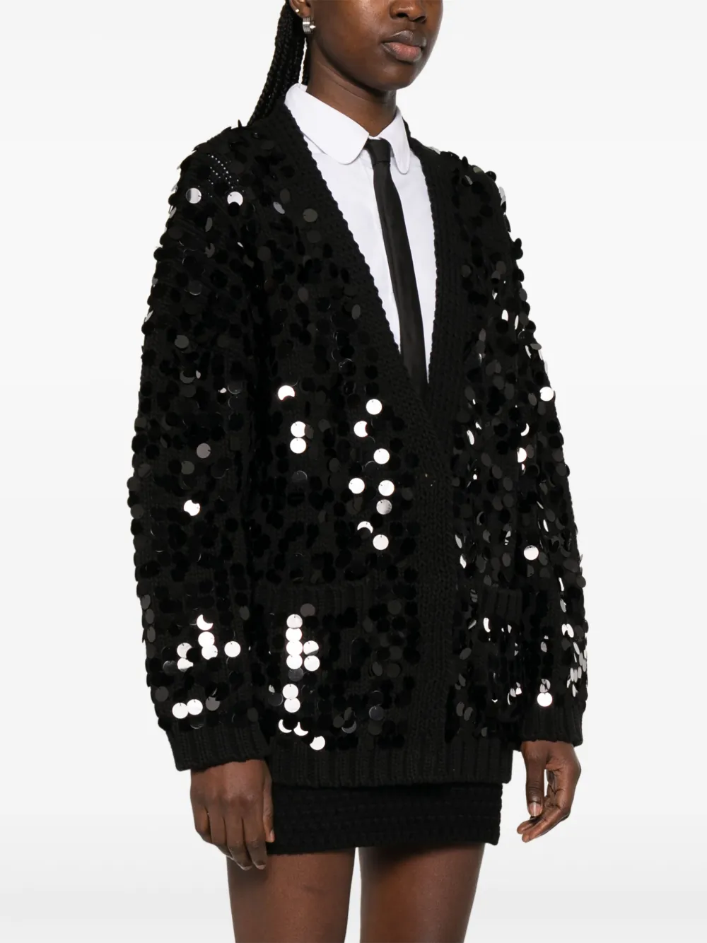 Shop N°21 Sequined Cardigan In Black