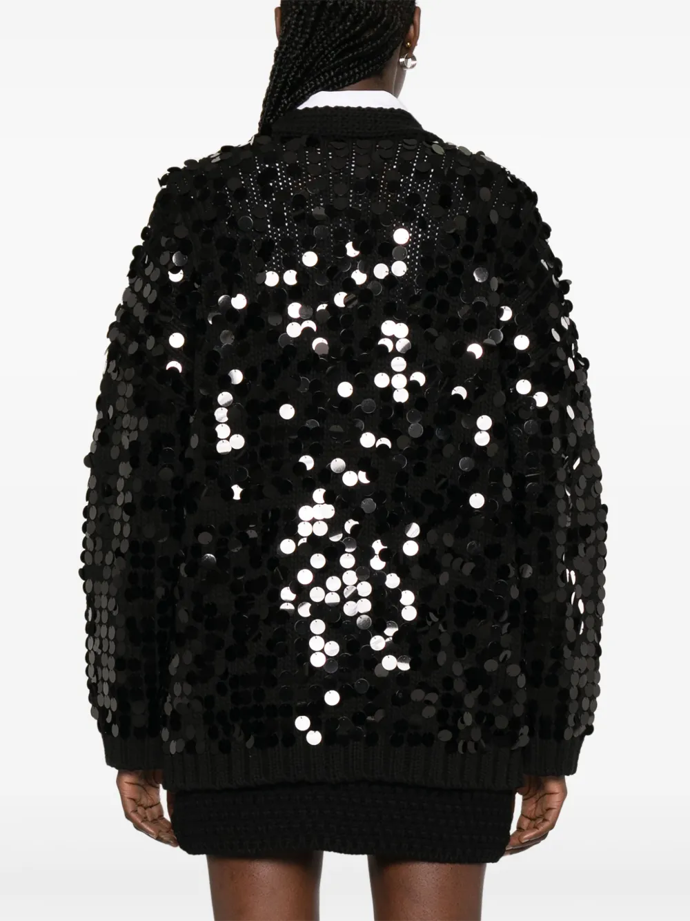 Shop N°21 Sequined Cardigan In Black