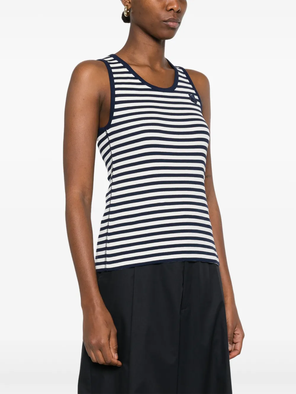 Maison Kitsuné Bold Fox tanktop met patch Blauw