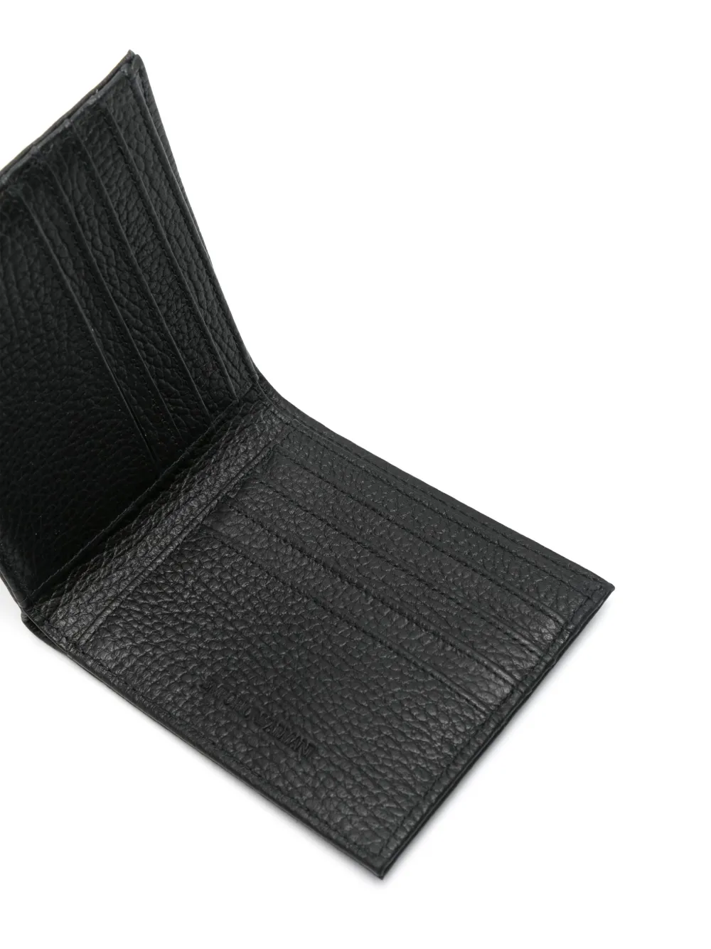 Emporio Armani Leren portemonnee Zwart