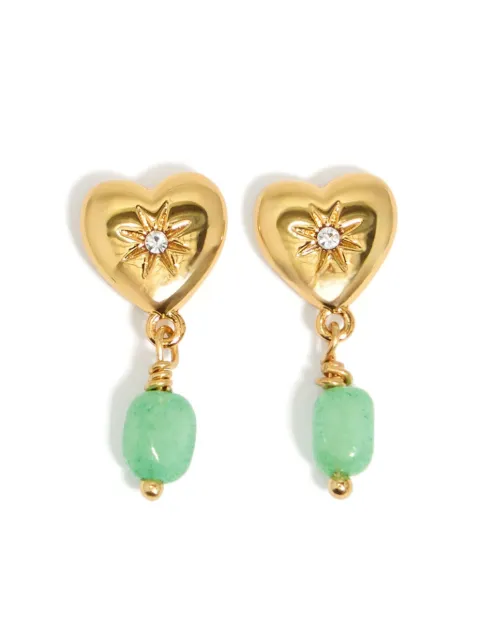 Bimba y Lola Heart and Stone earrings 