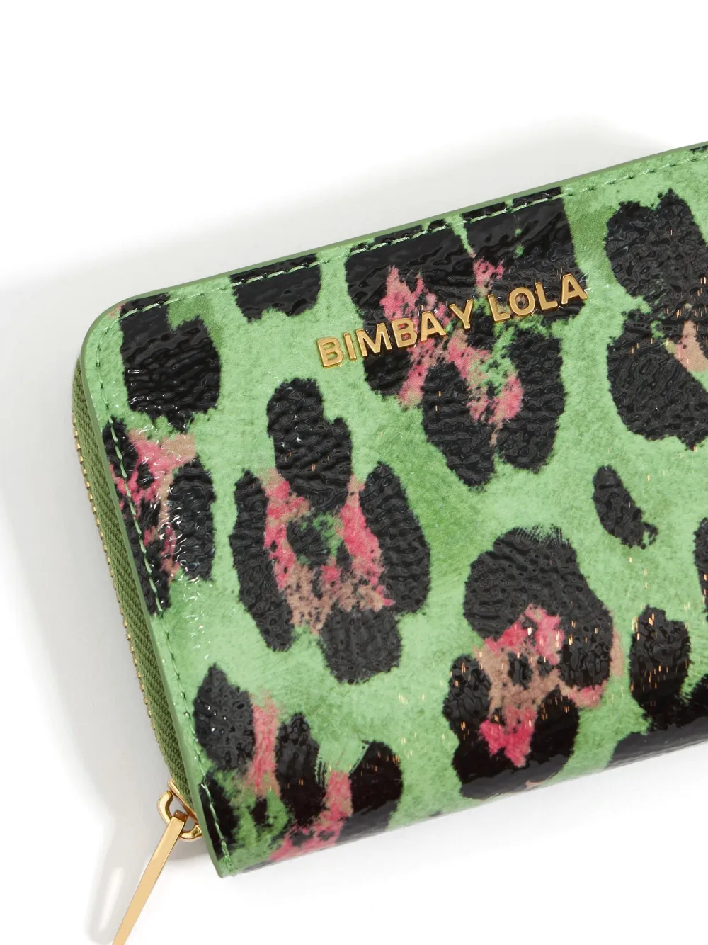Bimba y Lola Portemonnee met luipaardprint Groen