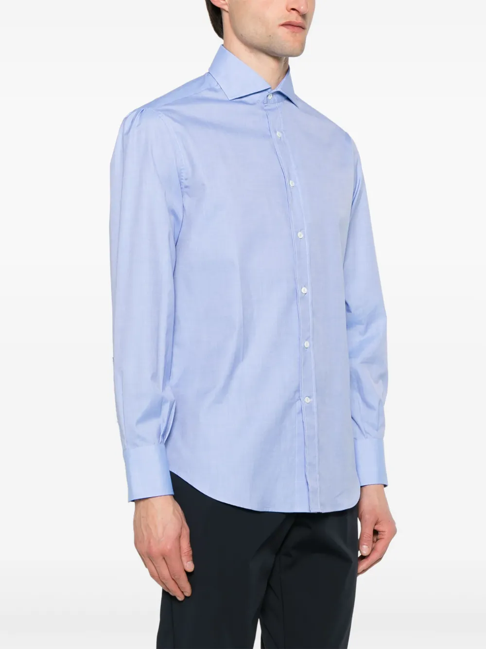 Brunello Cucinelli Katoenen overhemd Blauw