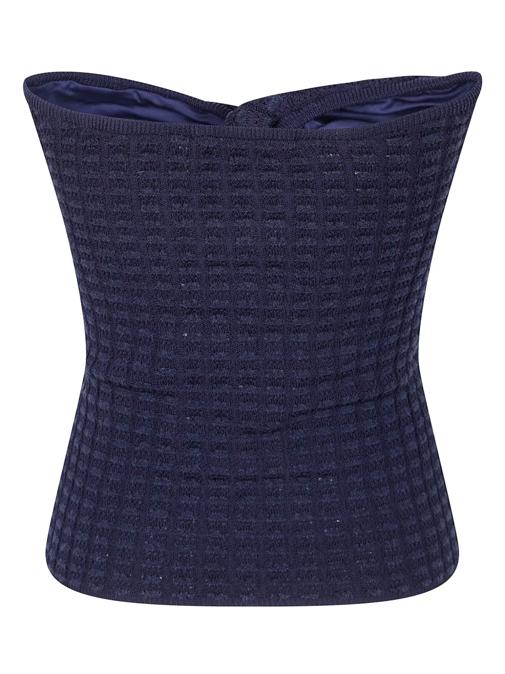 Essentiel Antwerp strapless knitted top - Blauw