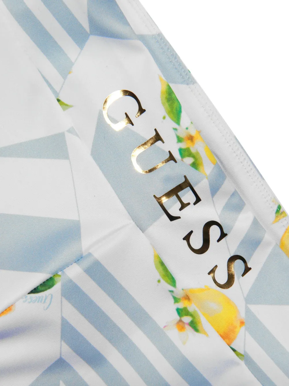 guess kids Broek met citroenprint Blauw