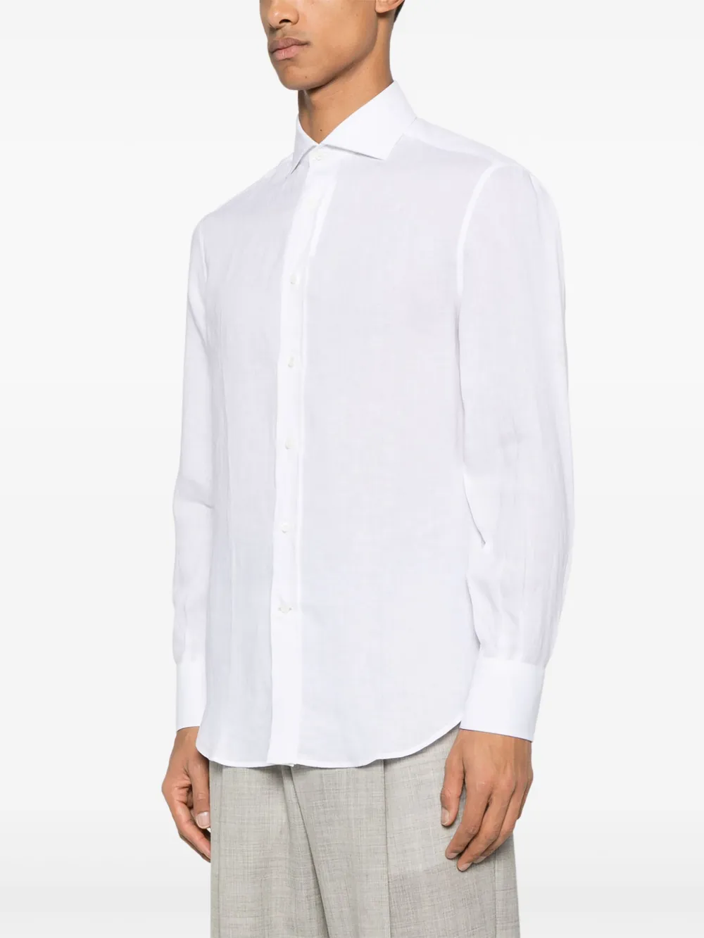 Brunello Cucinelli Linnen overhemd Wit