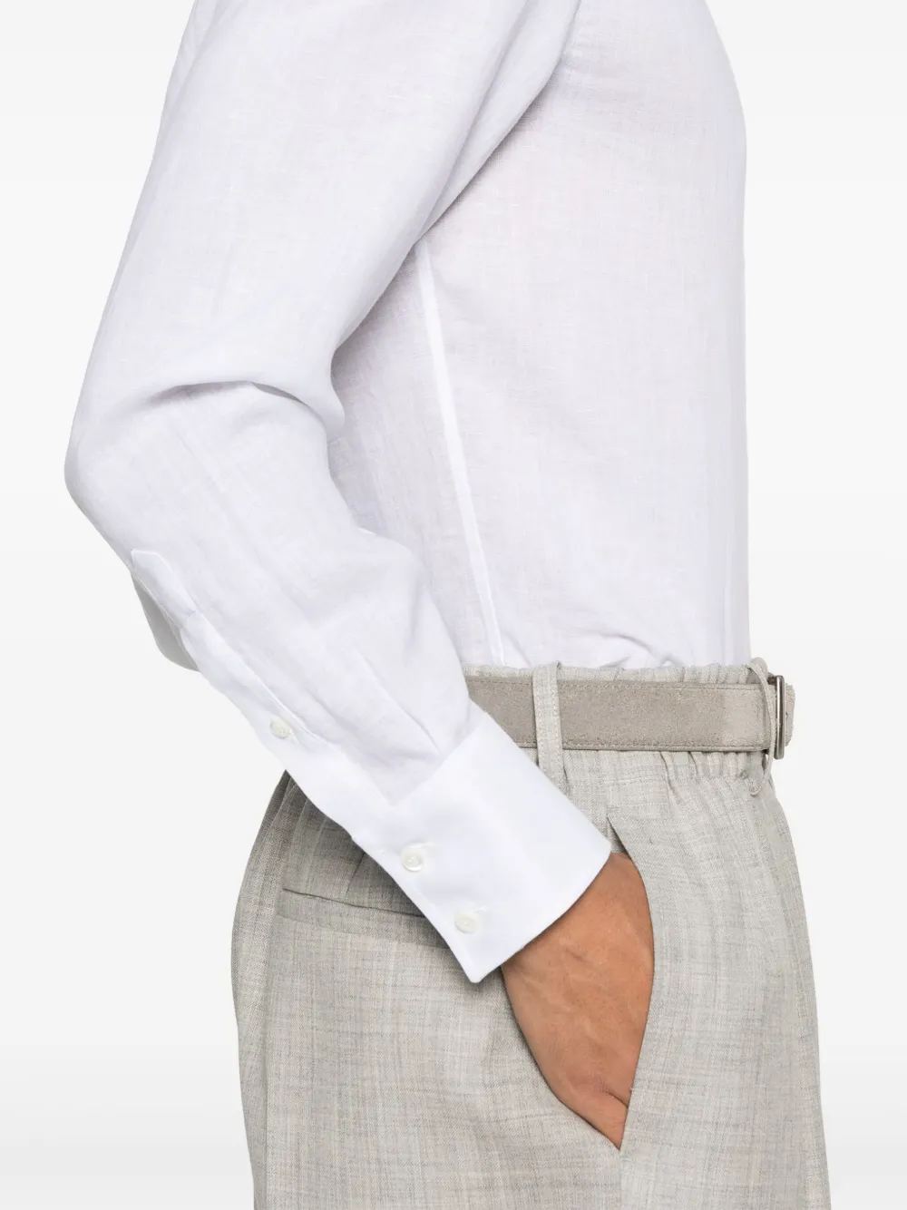Brunello Cucinelli Linnen overhemd Wit