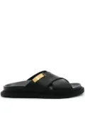 Moschino leather sandals - Black